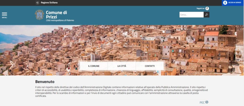 Homepage del Comune di Prizzi